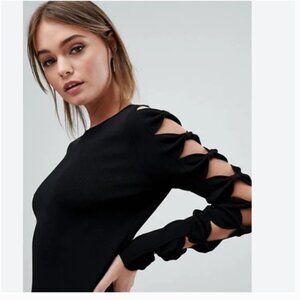 Ted Baker Yonoh Cut Out Bow Sleeve Jumper Sweater Size 10